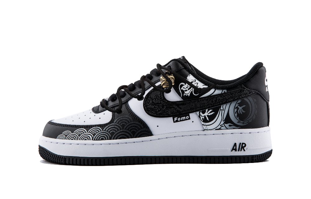 Nike Air Force 1 Fomo Low-Top Skateboard Shoes Men's Black White