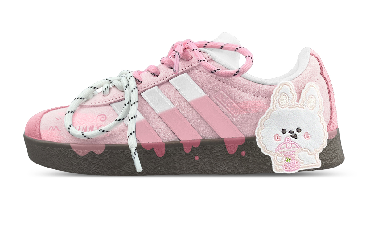 Adidas VL COURT 2.0 Low top Skateboard Shoes Unisex Pink White