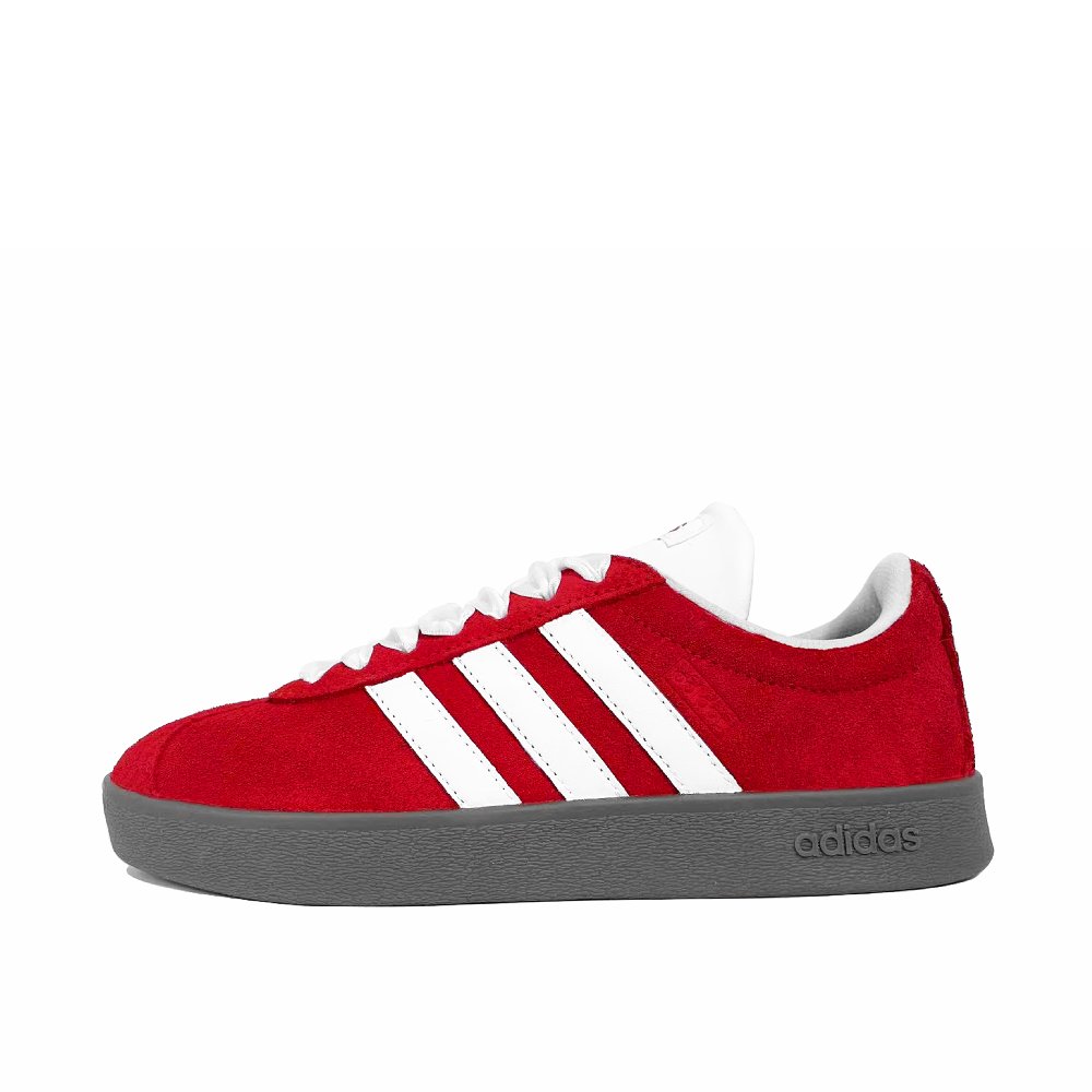 Adidas VL COURT 2.0 Red Satin Low Top Skateboard Shoes Unisex Red White