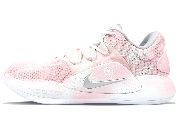 Nike Hyperdunk 10 Cushioning Anti-Slip And Wear-Resistant Low-Top Basketball Shoes Men's Pink White
