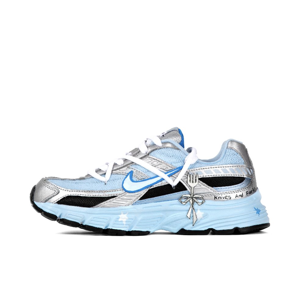 Nike Initiator Cushioning Anti-Slip And Wear-Resistant Low-Top Casual Running Shoes Women's Blue Black Silver