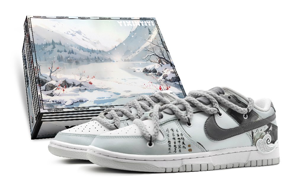 Nike Dunk Low-Top Skateboard Shoes Women's Gray Blue