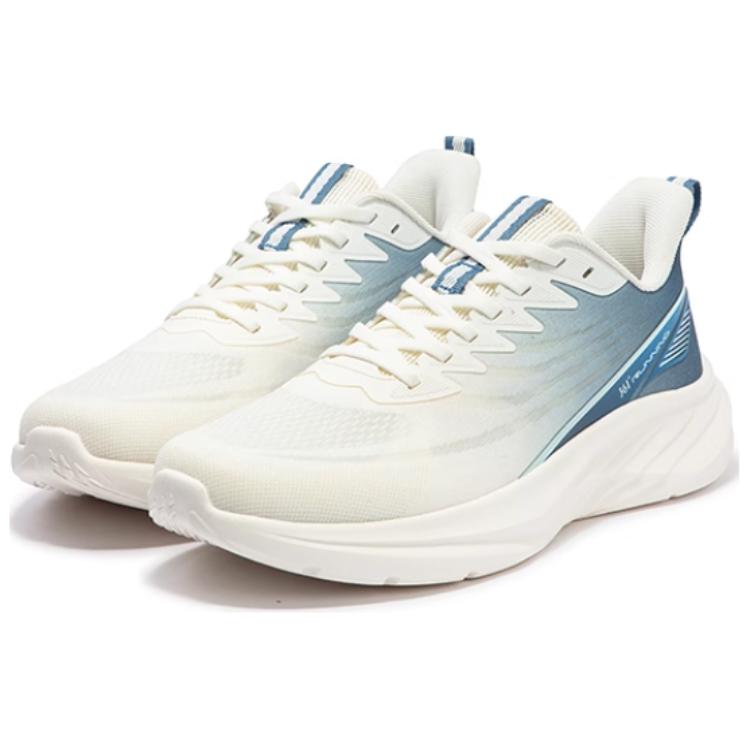 361° Cushioning Anti-Slip And Wear-Resistant Low-Top Running Shoes Men's White Blue