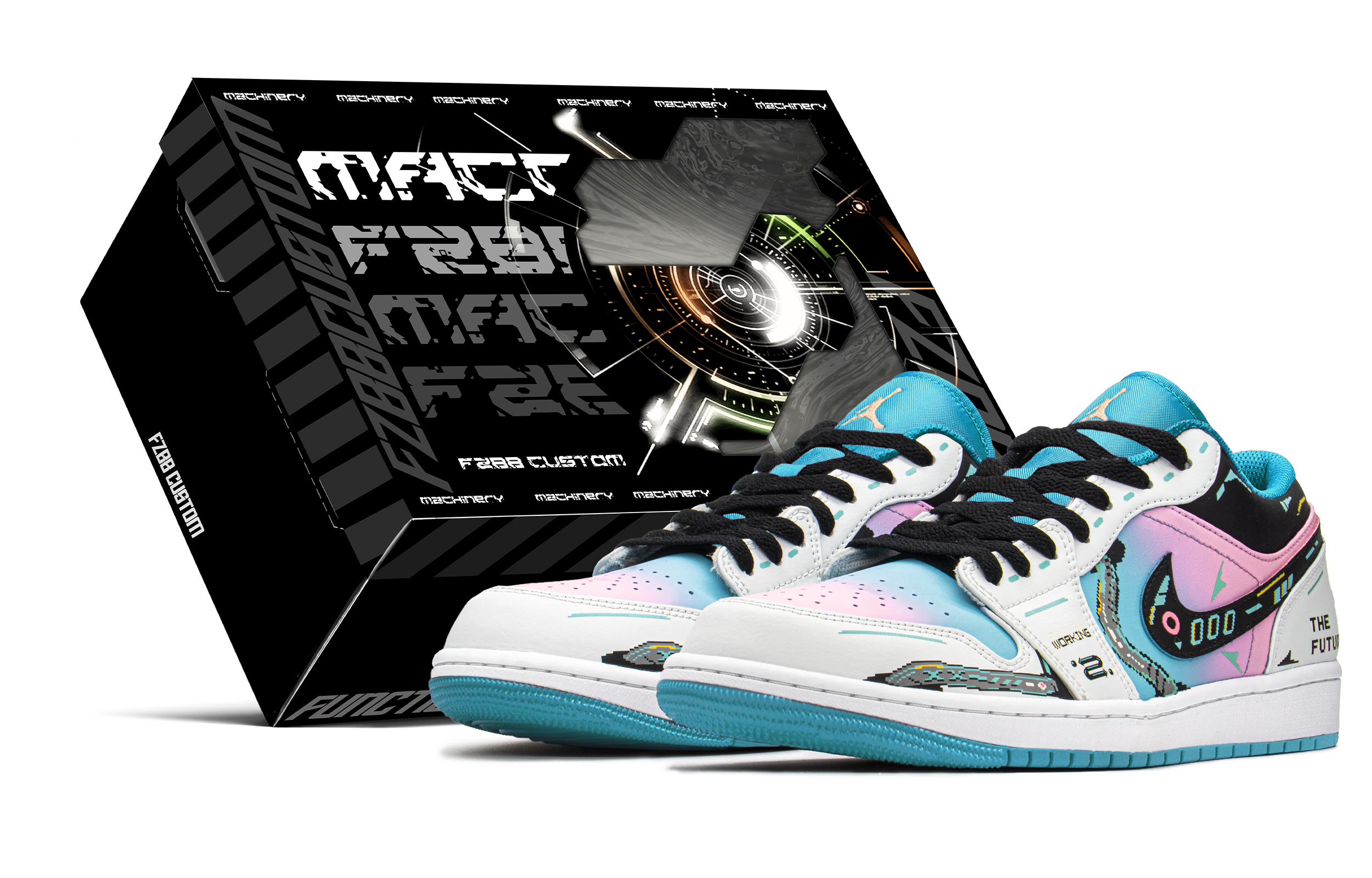 Jordan Air Jordan 1 Vintage Basketball Shoes Men's Mid top Blue/Pink