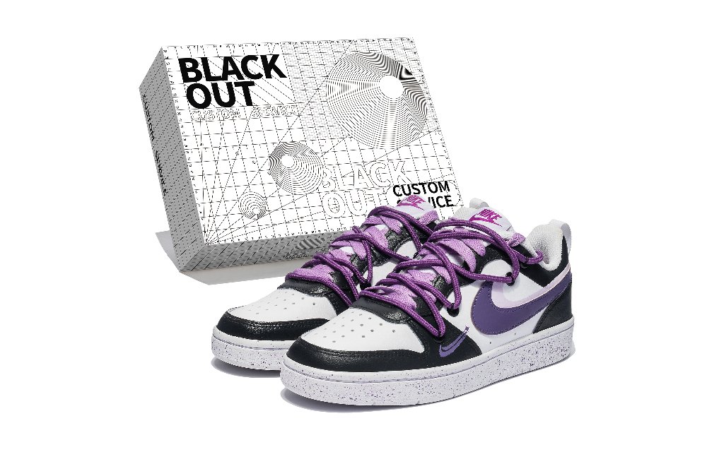 Nike Court Borough Low 2 Low-Top Skateboard Shoes Women's White Purple
