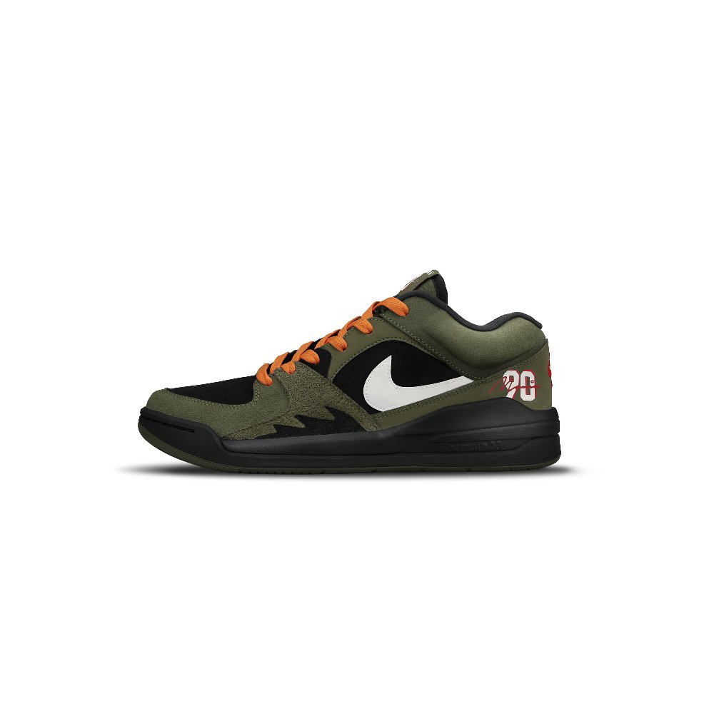 Jordan Stadium 90 Anti-Slip Wear-Resistant Low-Top Casual Shoes Men's Black Green Orange