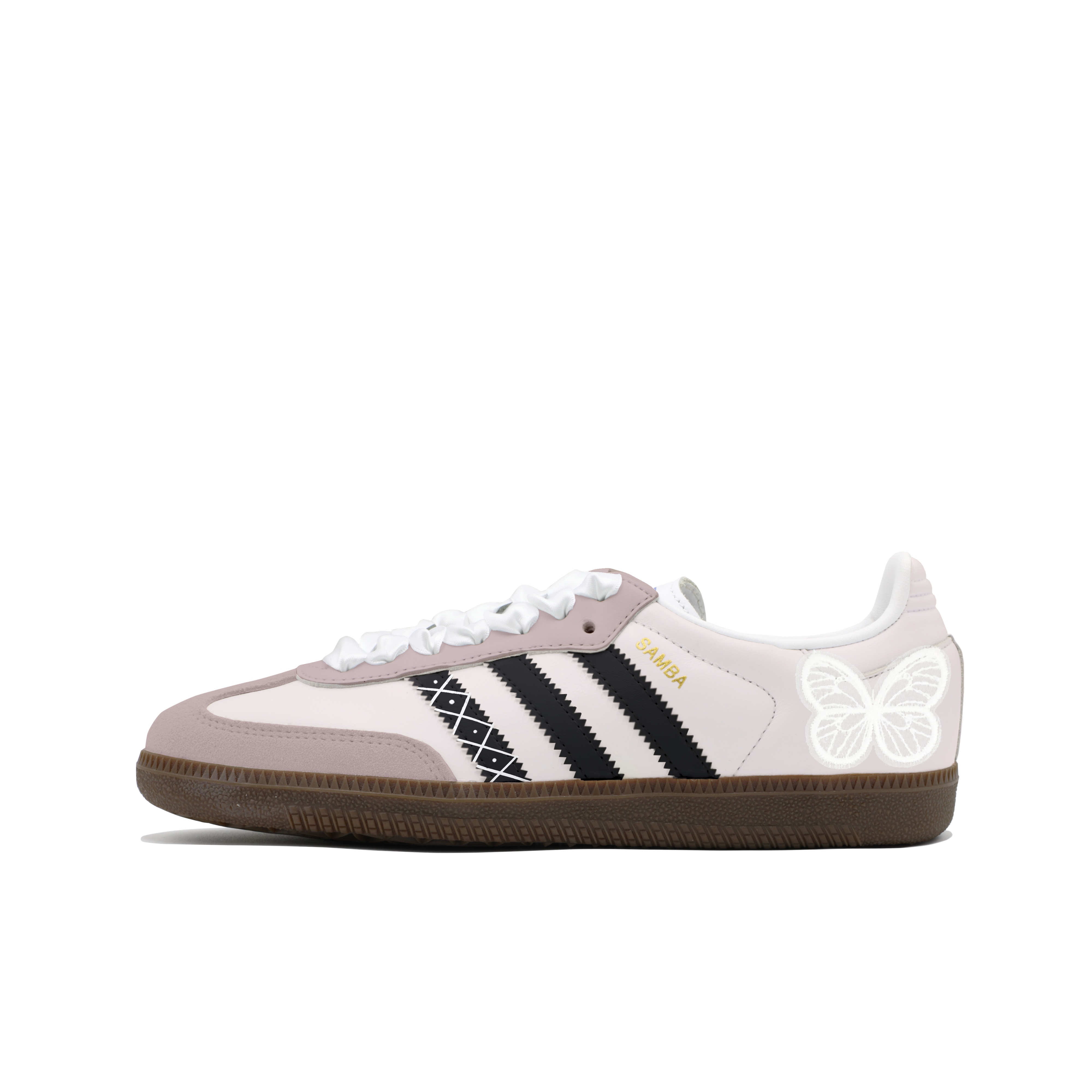 Adidas Originals SAMBA OG Abrasion Resistant Low top Skateboard Shoes Women's Smoke Pink