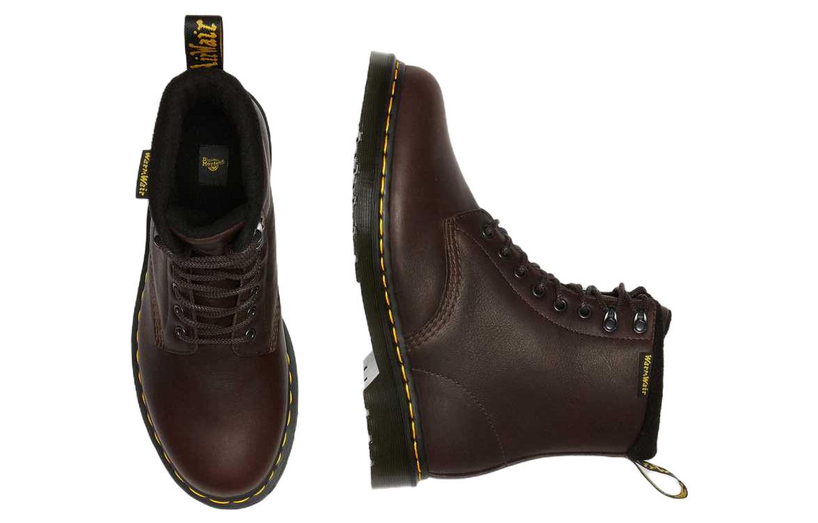 Dr. Martens 1460 Pascal Warmwair Leather Lace Up Boots 'Dark Brown' купить в интернет-магазине Yoocart с быстрой доставкой по России.