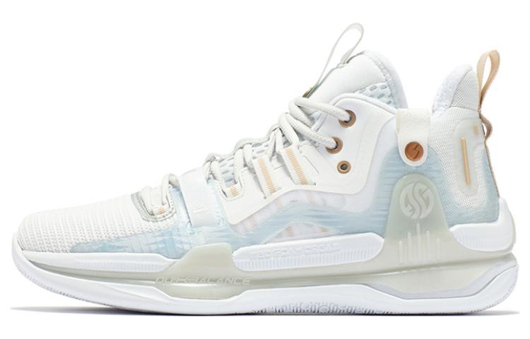 361° AG1 Pro Basketball Shoes Men's Mid Top Silver White