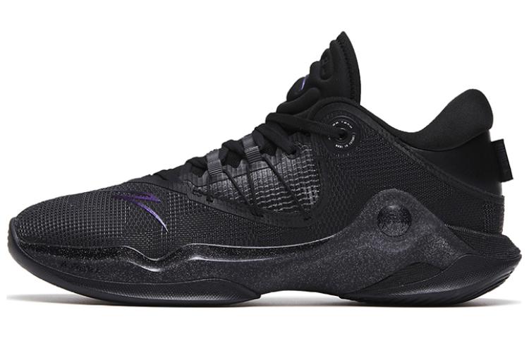Anta Skyline 1 Slip Resistant Abrasion Resistant Low top Basketball Shoes Men's Black, Dark Night Color Scheme