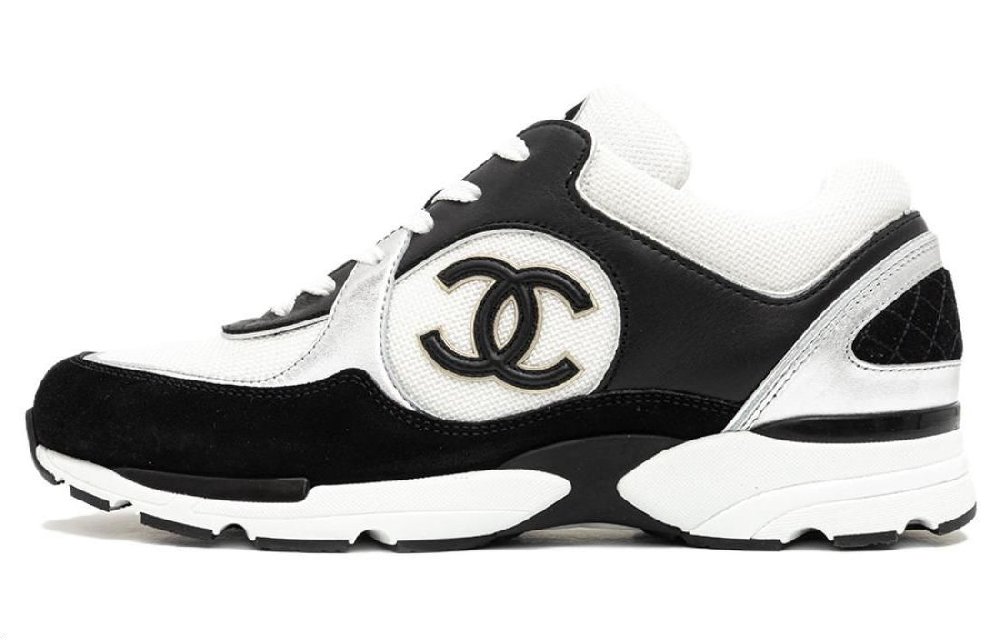 CHANEL Sneakers Black White Women's