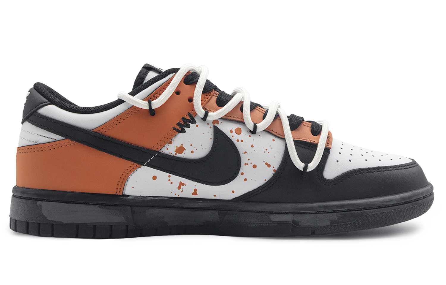 Nike Dunk Anti-Slip Wear-Resistant Low-Top Skateboard Shoes Unisex Black White Orange купить в интернет-магазине Yoocart с быстрой доставкой по России.