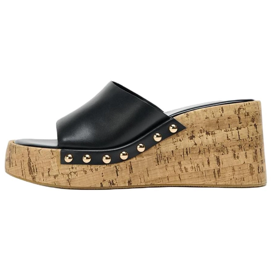 ZARA Abrasion Resistant Slide Slippers Women's Black