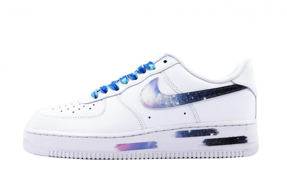 Nike Air Force 1 Low Low-Top Skateboard Shoes Men's White Blue