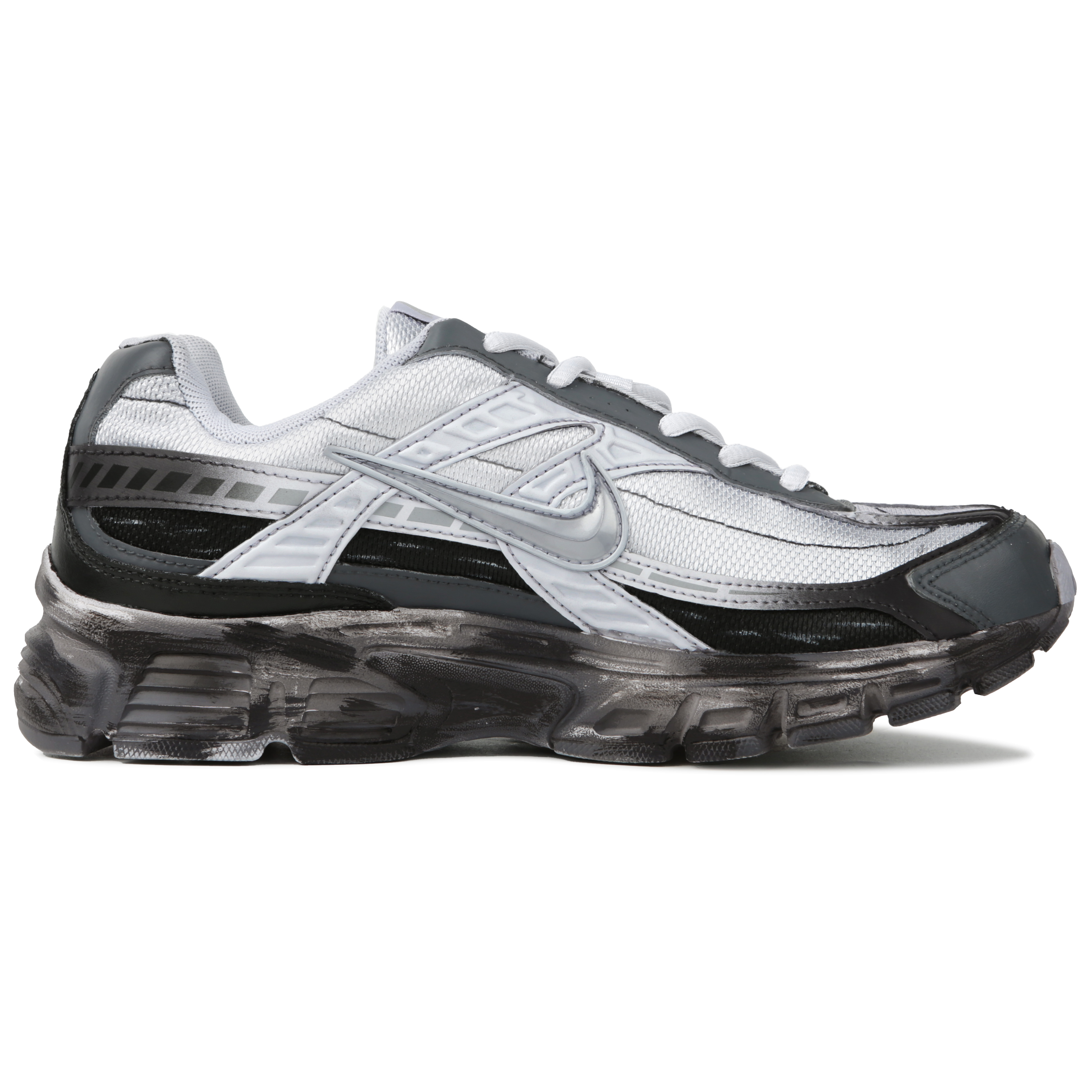 Nike Initiator Cushioning, Wear Resistant Low Top Casual Running Shoes Unisex Black Gray