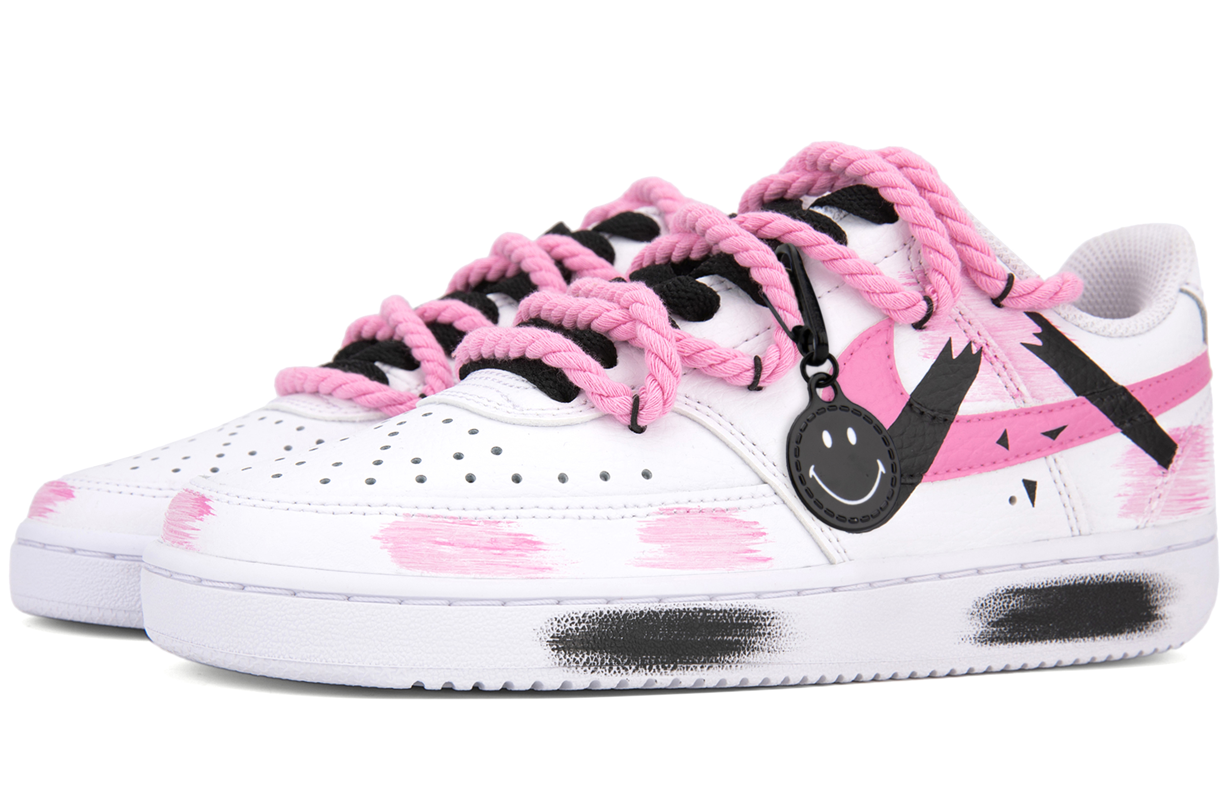 Nike Court Vision Anti-Slip Wear-Resistant Low-Top Skateboard Shoes Unisex Black White Pink купить в интернет-магазине Yoocart с быстрой доставкой по России.