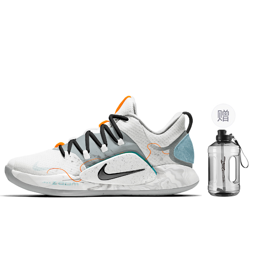 Nike Hyperdunk X Cushioning, Slip Resistant, And Abrasion Resistant Mid Top Basketball Shoes Men's Gray Blue