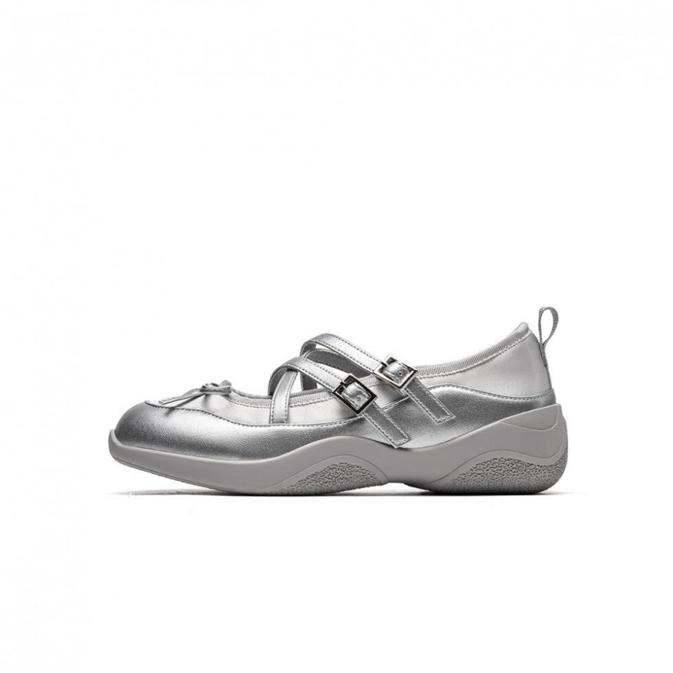 EBLAN Platform Mary Jane Shoes Women's Silver
