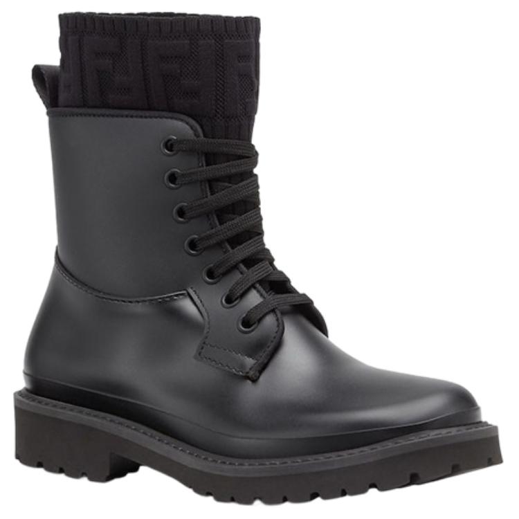 FENDI Women's Rockoko PVC Biker Boot 'Black' купить в интернет-магазине Yoocart с быстрой доставкой по России.