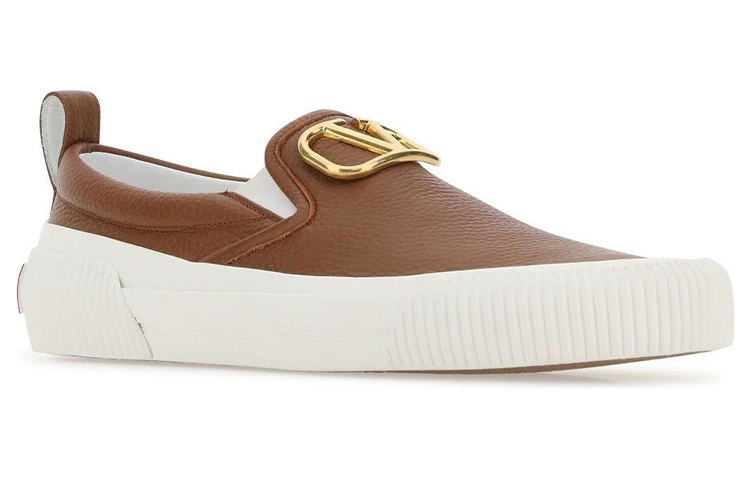 Valentino Low Top Stylish Skateboarding Shoes Men's Brown