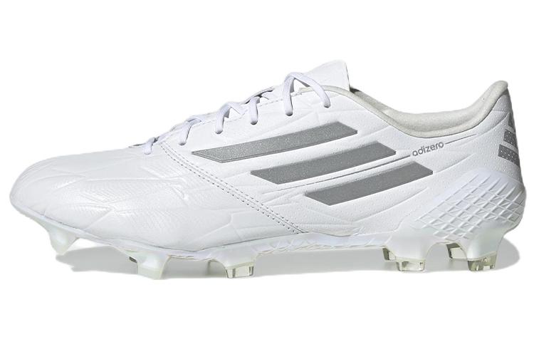 Adidas Adizero F50 4 Leather Fg White Silver Metallic