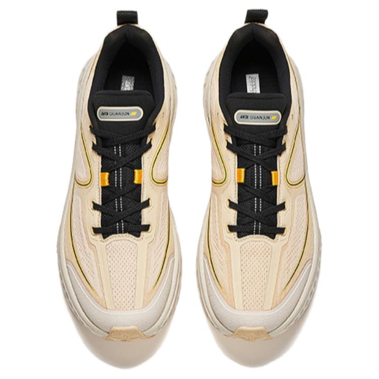 Anta Champion Full Line 2 Cushioning Abrasion Resistant Breathable Low top Casual Running Shoes Men's Beige Black купить в интернет-магазине Yoocart с быстрой доставкой по России.