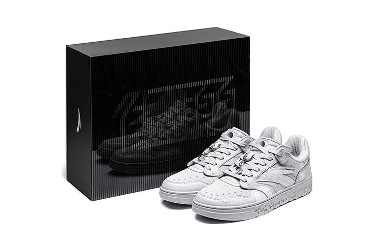 Anta Slip Resistant Shock Absorbers With Abrasion Resistant Properties Low Top Skateboard Shoes Women's Gray