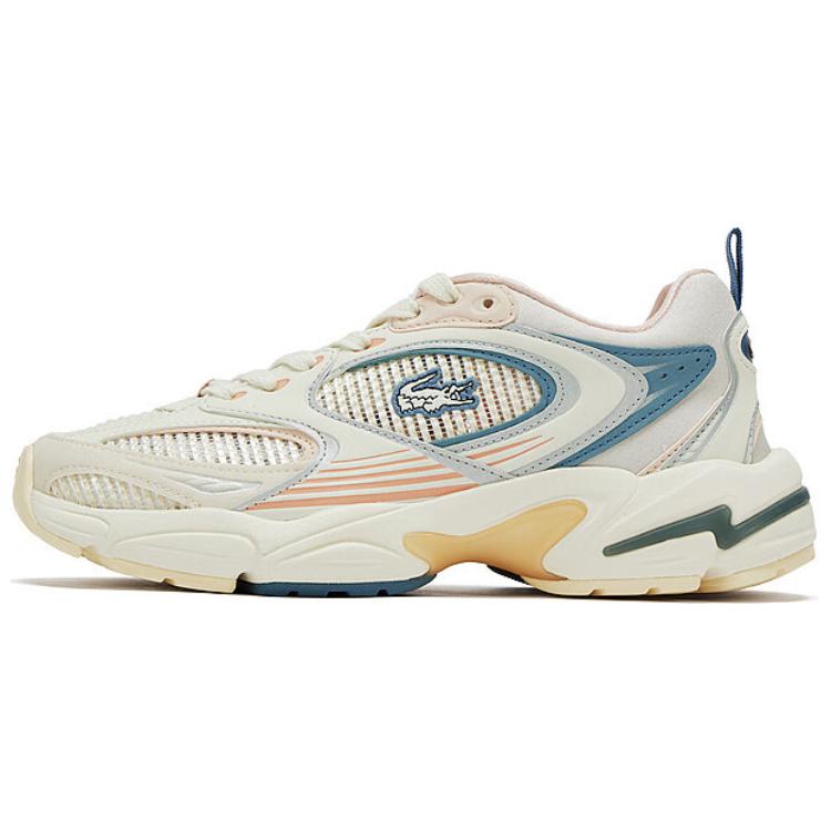 LACOSTE Low-Top Casual Shoes Women's Beige Blue купить в интернет-магазине Yoocart с быстрой доставкой по России.