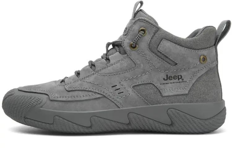 Jeep High Top Casual Shoes Men's Gray