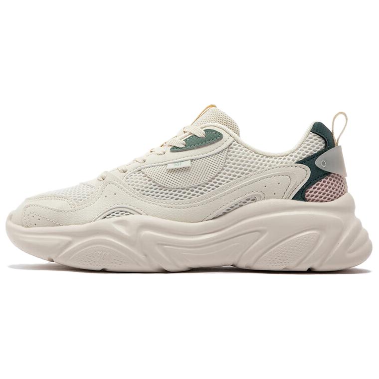 361° Wear-Resistant Low-Top Casual Shoes Women's Beige Green