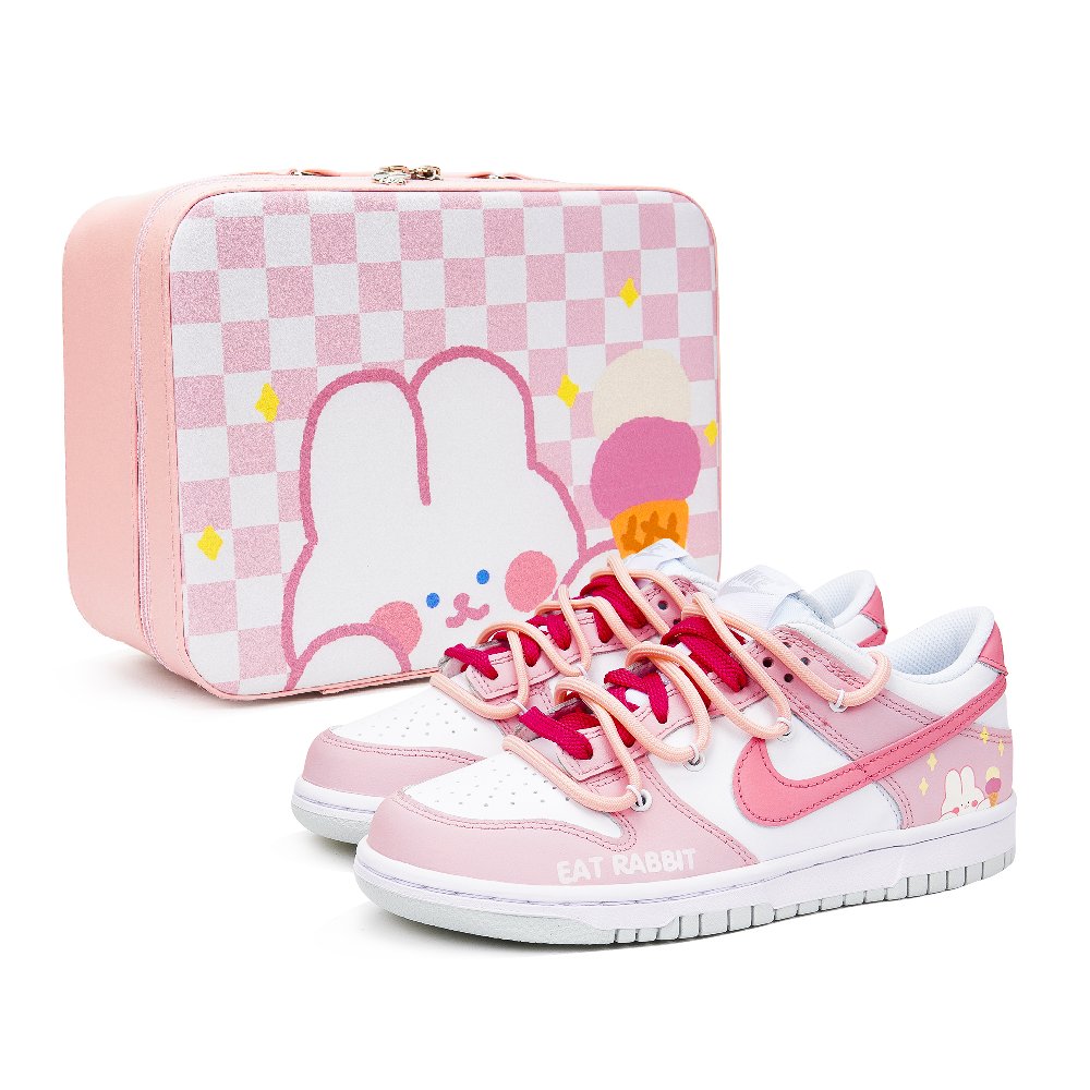 Nike Dunk Anti Slip Wear Resistant Low Top Skateboard Shoes GS Fuchsia
