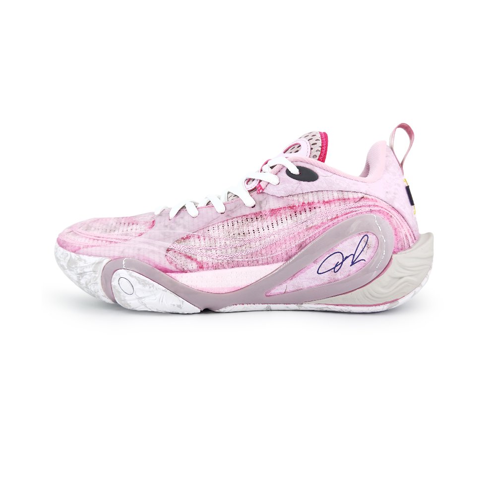 LiNing DLO1 Cushioning Abrasion Resistant Support Low Top Basketball Shoes Men's Pink