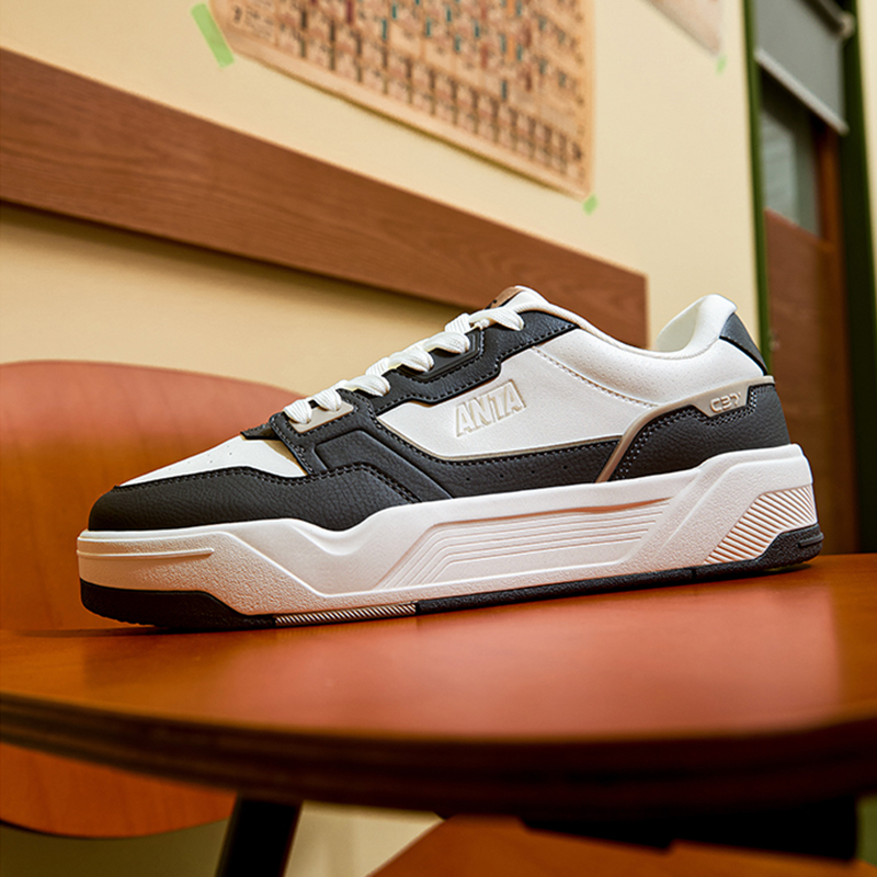 Anta C37 Series Abrasion Resistant Height Increasing Low Top Skateboard Shoes Men's White Black купить в интернет-магазине Yoocart с быстрой доставкой по России.
