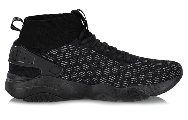 LiNing Shock Absorbers Abrasion Resistant Slip Resistant Breathable Coverage Mid top Running Shoes Unisex