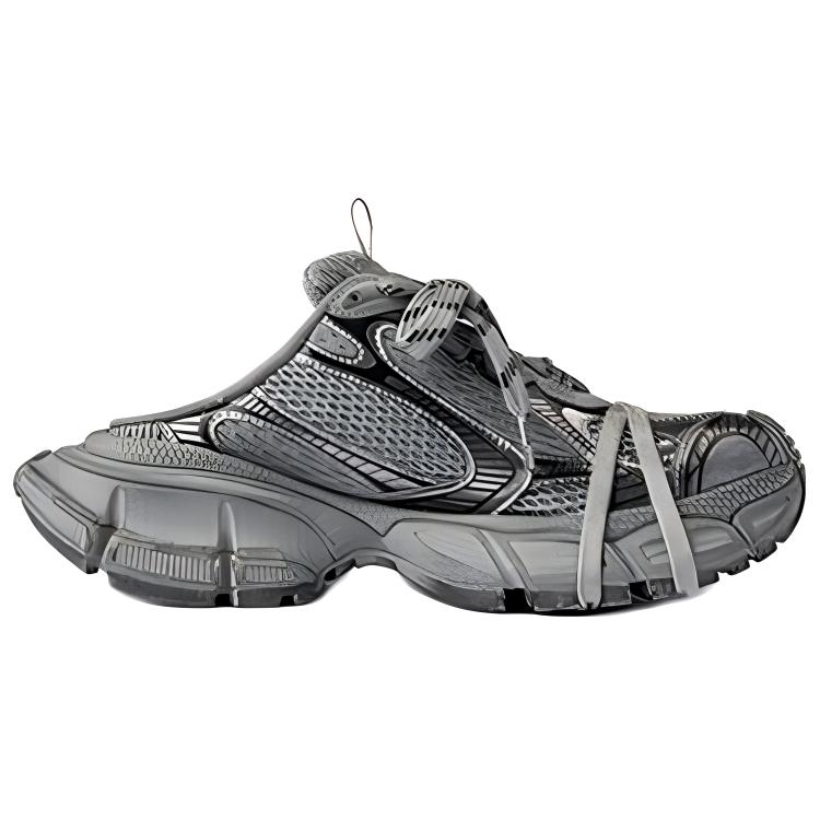 Balenciaga 3XL Mules 'Grey Mesh And Polyurethane' Women's