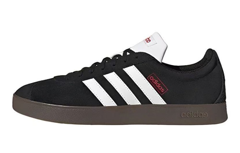 Adidas Neo VL Court 2.0 Slip-Resistant Low-Top Skateboard Shoes Unisex Black White