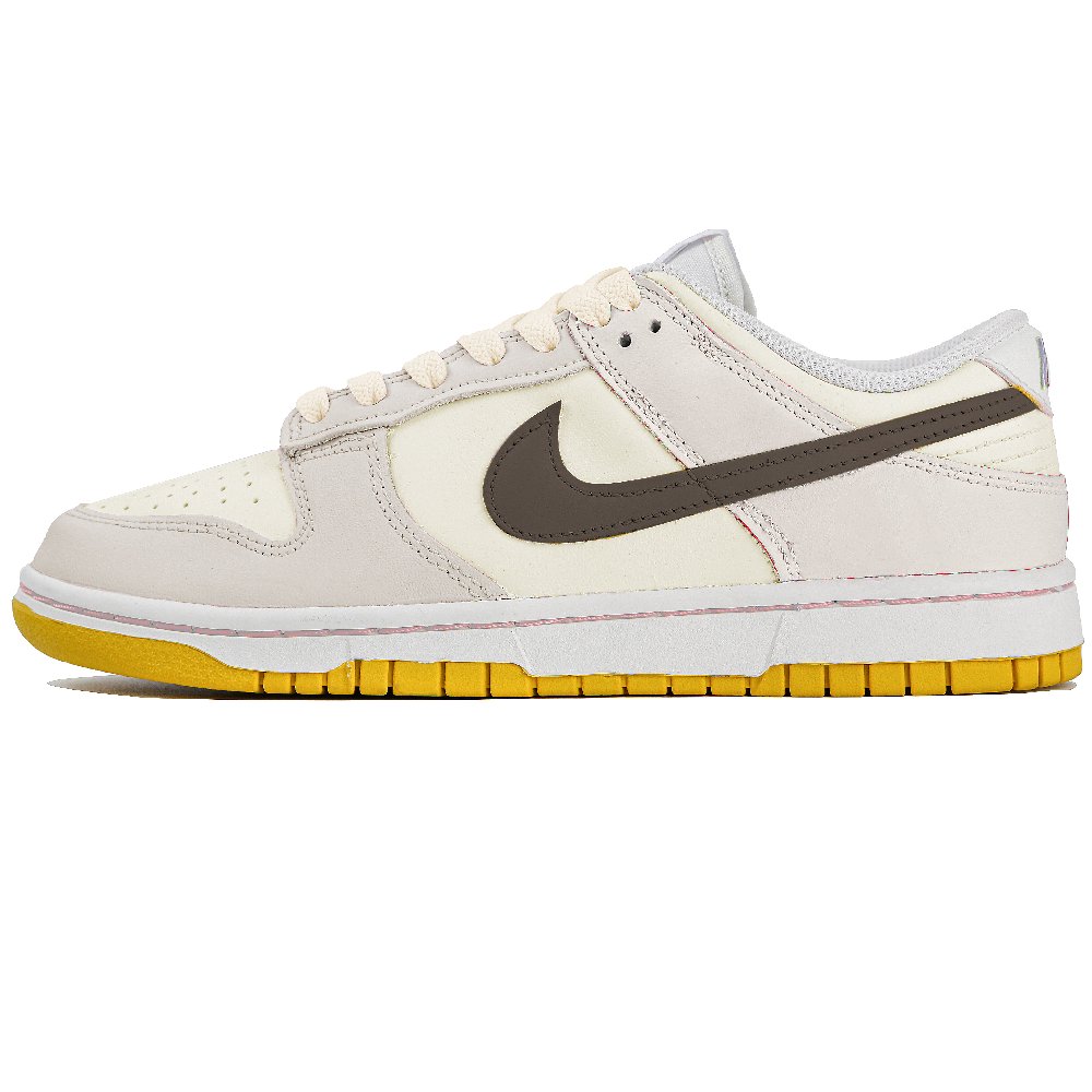 Nike Dunk Low Low-Top Skateboard Shoes Women's Beige Yellow