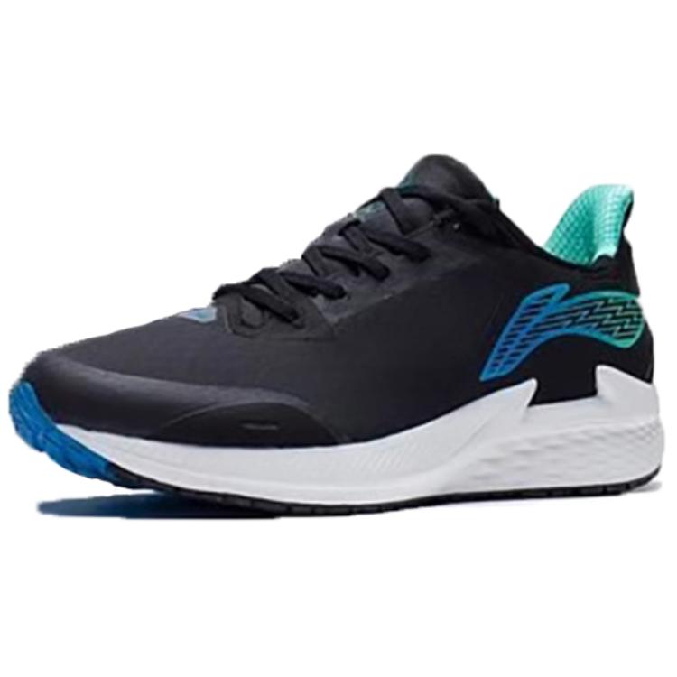 LiNing Cushioning Wear-Resistant Low-Top Running Shoes Men's Black Blue
