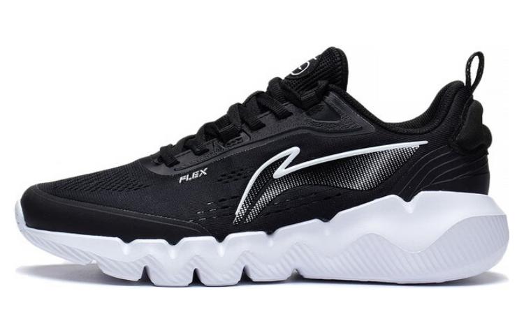 LiNing LN Fle Anti Slip Wear Resistant Low Top Casual Shoes Women's Black White