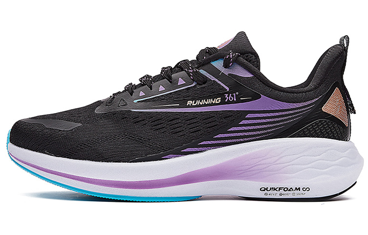 361° Flying Wing 2 Breathable And Wear-resistant Low-Top Running Shoes Women's Black Purple