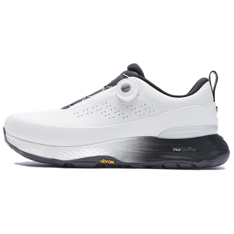 FILA BOA Abrasion Resistant Slip Resistant Low Top Golf Shoes Men's Black White