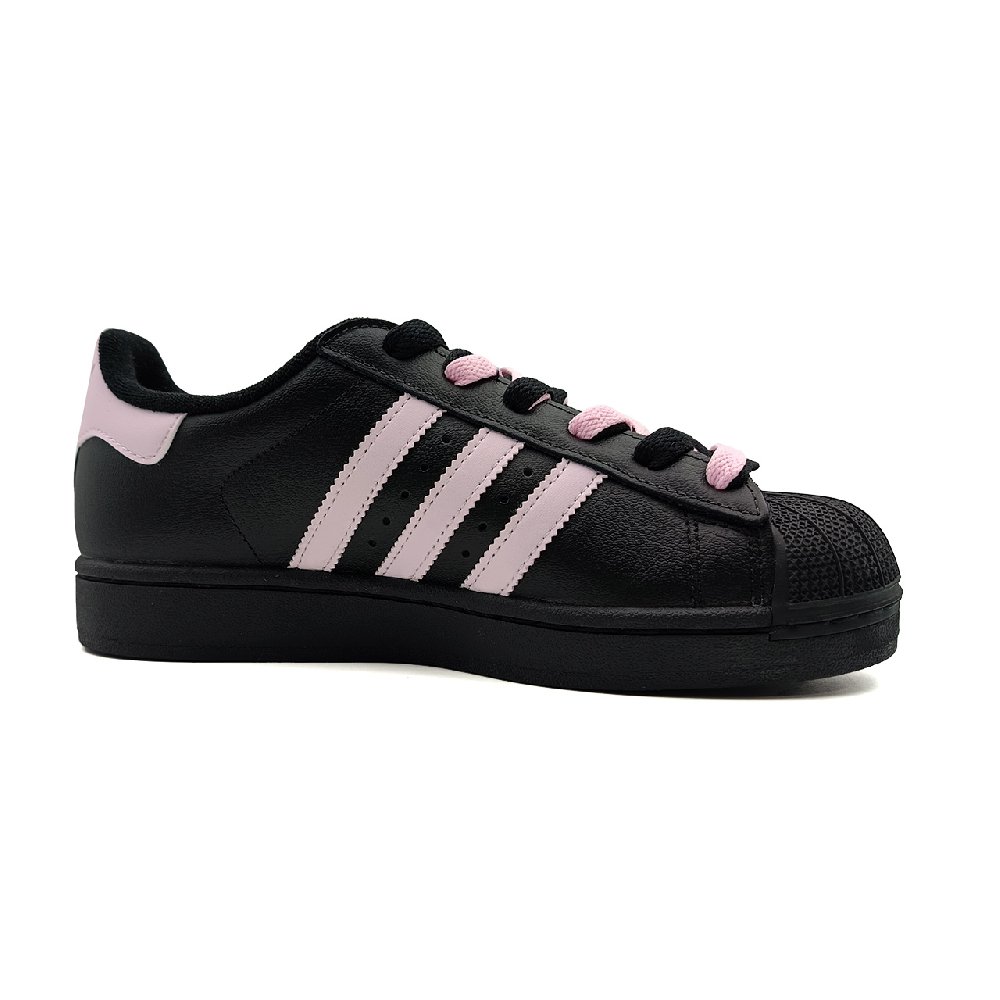Adidas Originals Superstar 2 Slip Resistant Low Top Skateboard Shoes Women's Black Pink