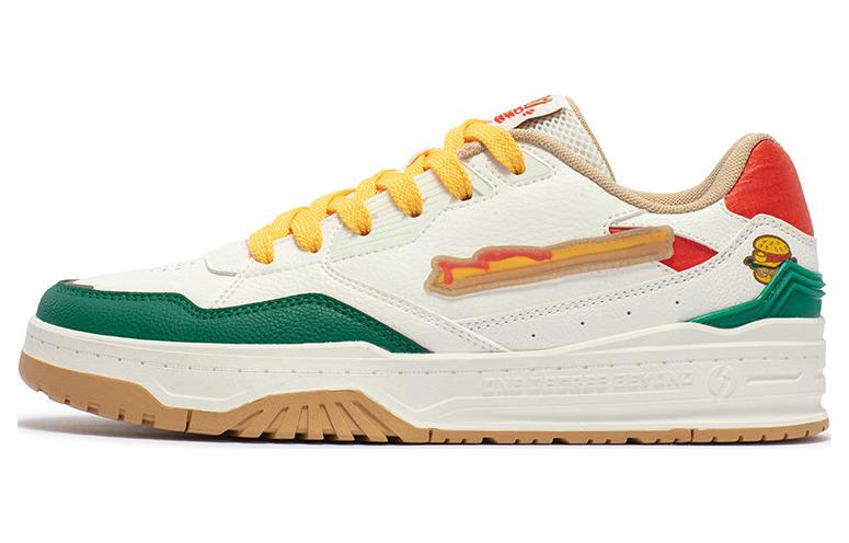 361° Cloud Journey Low Top Skateboard Shoes Men's White Green Yellow