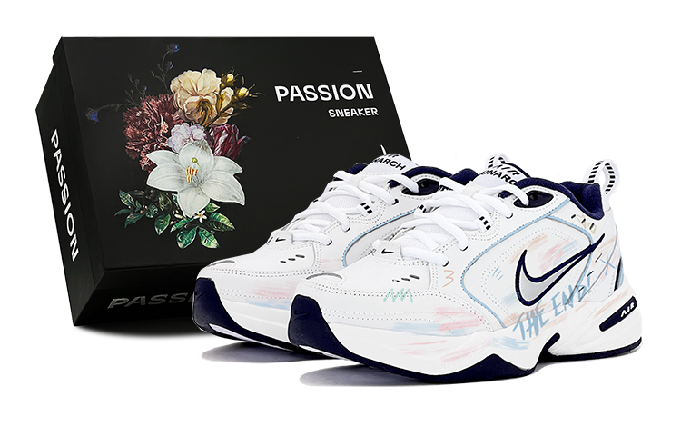 Nike Air Monarch 4 Cushioning Low-Top Chunky Sneakers Unisex White
