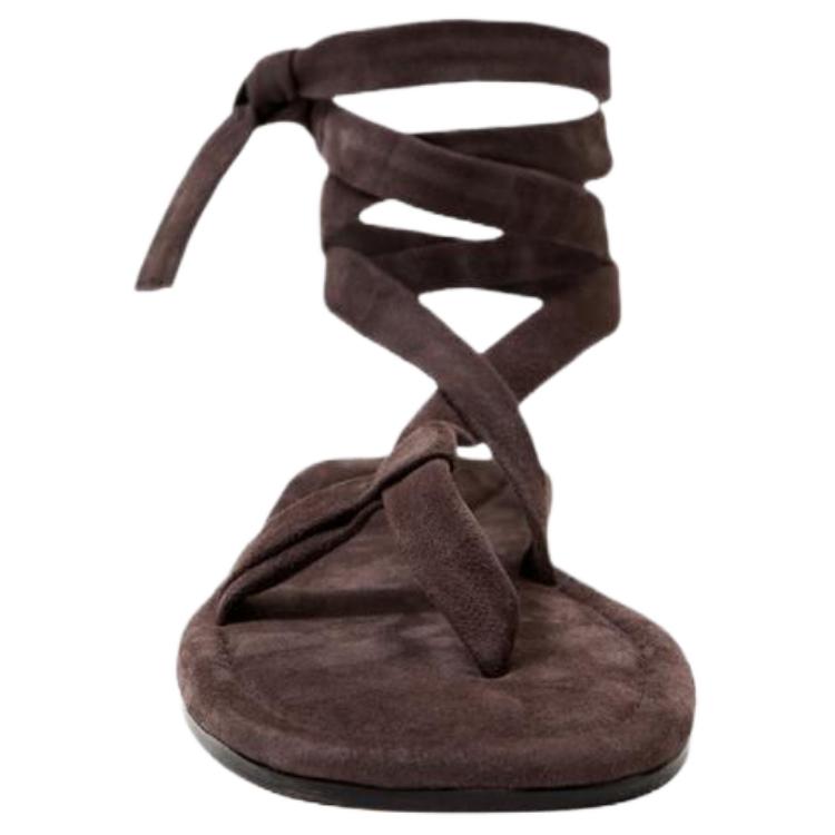 ZARA LIMITED EDITION One Strap Sandals 1cm Women's Brown купить в интернет-магазине Yoocart с быстрой доставкой по России.