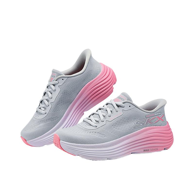 Skechers WOMEN'S GO Series Wear-Resistant Low-Top Running Shoes Women's Gray Pink