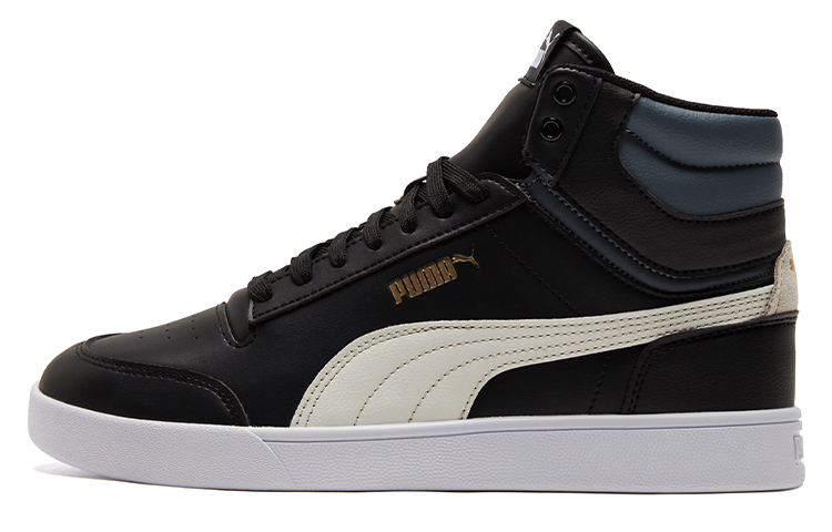 PUMA Unisex Shuffle Mid Top Sneakers Black/White