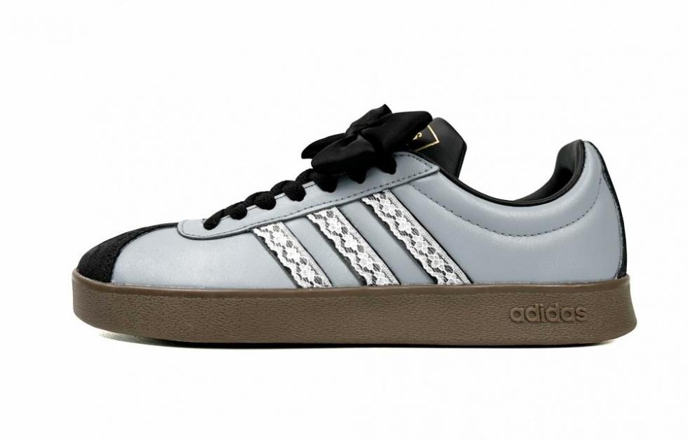 Adidas Neo Vl Court Low-Top Skateboard Shoes Unisex Blue Gray