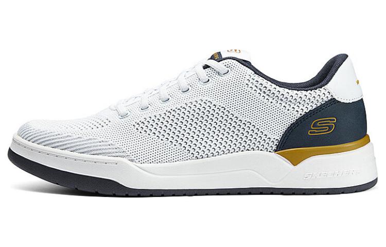 Skechers Durable Breathable Low-Top Casual Shoes Men's White Blue