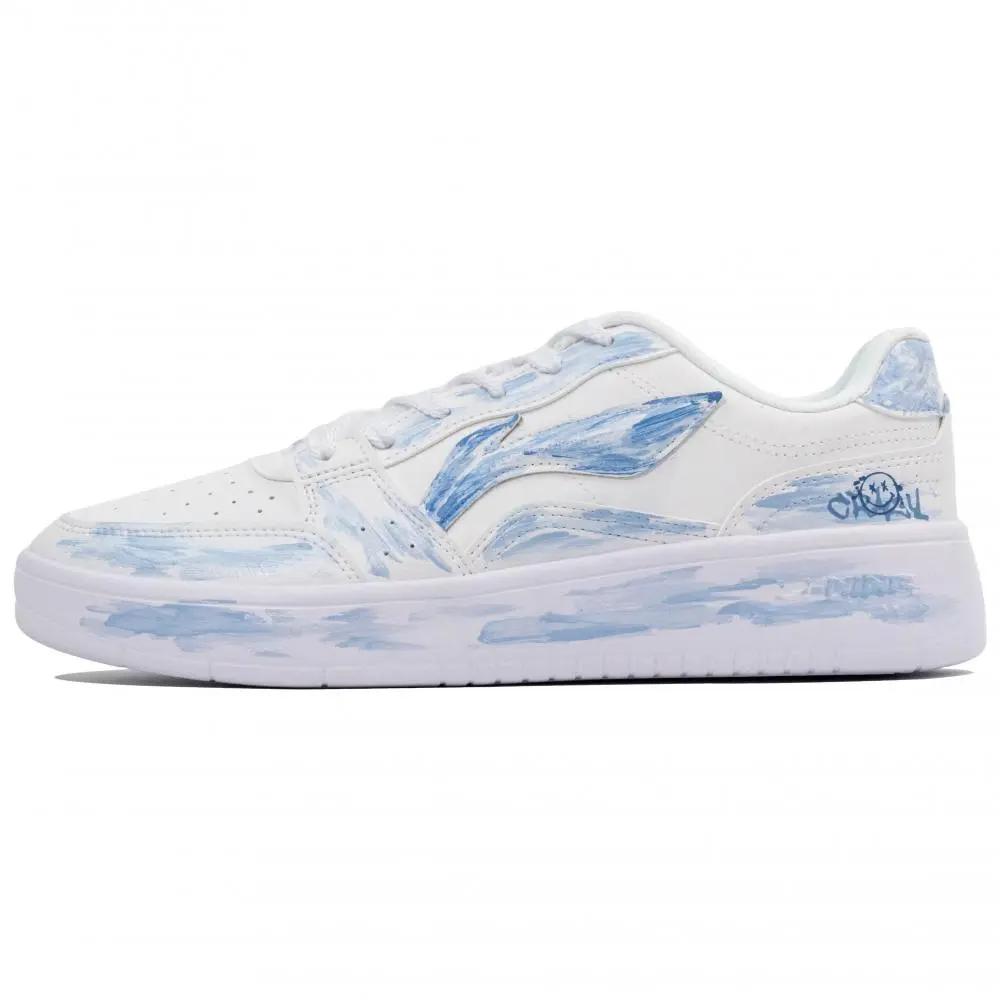 LiNing Acer Truncatum Cushioning, Abrasion Resistant, Height Increasing Low top Skateboard Shoes Men's Sky Blue